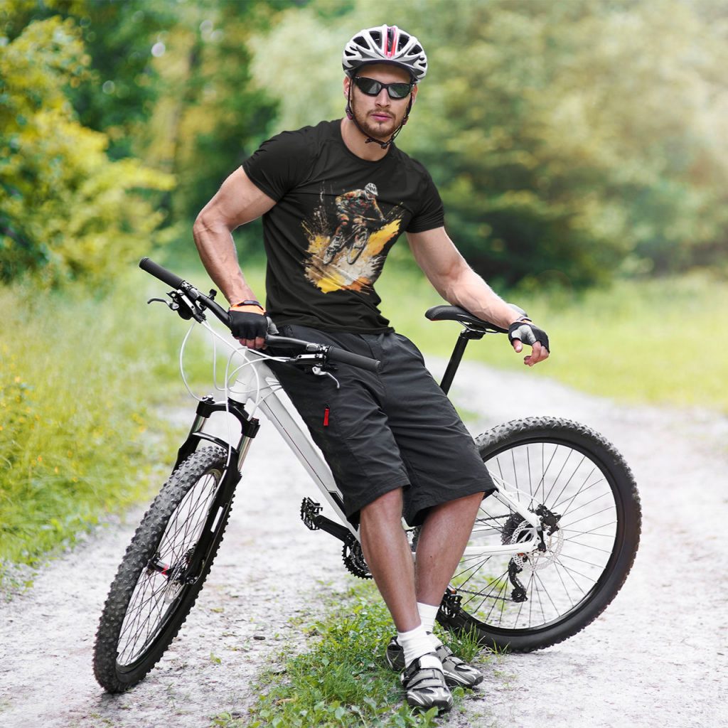 Mountainbike, MTB, Downhill Zubehör: T-Shirt. Geschenk für Männer, Frauen & Kinder